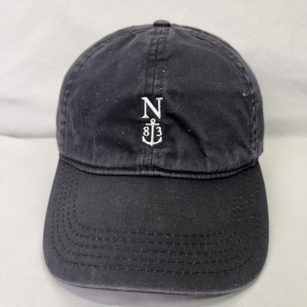 Nautica Baseball Cap Anchor Logo Men OS Navy Blue Adjustable Strap Hat